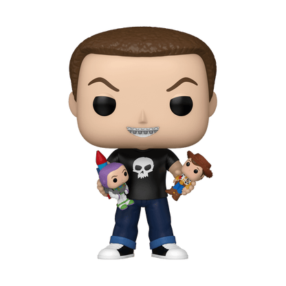 Sid vinyl figure in black skull shirt, blue jeans, white sneakers
