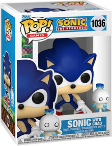Funko Pop! Sonic vinyl figure with Hero Chao, boxed set, number 1036