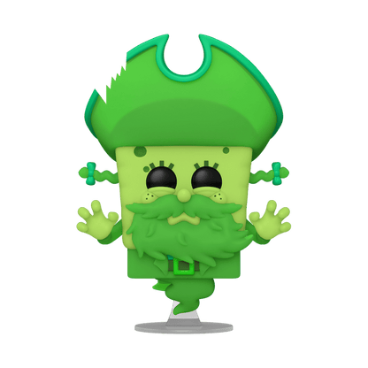 Green-glow SpongeBob as the Flying Dutchman vinyl figure, arms out