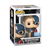 Funko Pop! Steve Rogers/Captain America in box—blue suit and mask