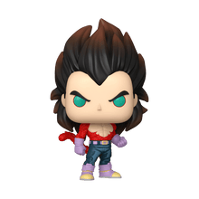 Super Saiyan 4 Vegeta vinyl figure with teal eyes, red jacket, blue pants