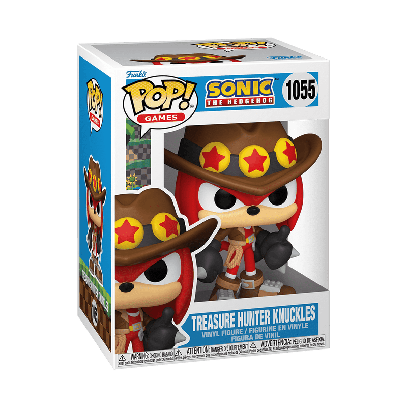 Treasure Hunter Knuckles Funko POP! vinyl figure in box, Sonic the Hedgehog (1055)