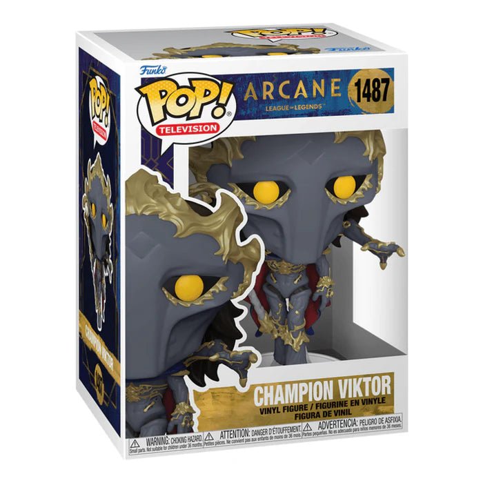 Funko POP! Arcane vinyl figure in box: Champion Viktor, blue suit, gold details