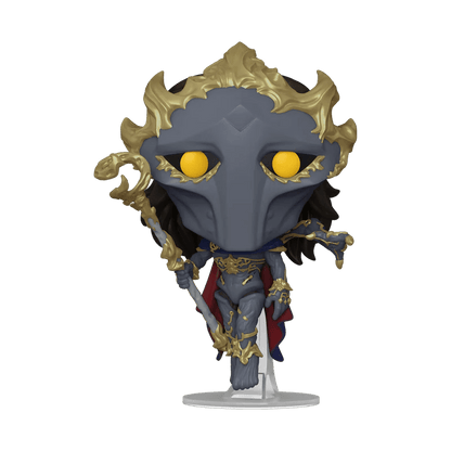 Champion Viktor vinyl figure with blue outfit, gold armor mask, and yellow eyes