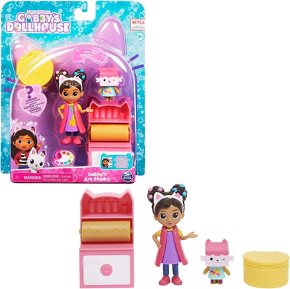 Art Studio character action figure set in blister pack with studio chair and cat figure