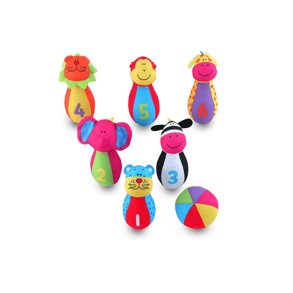 Jungle Pals Skittles Bowling Game - Galt - The Toy Store