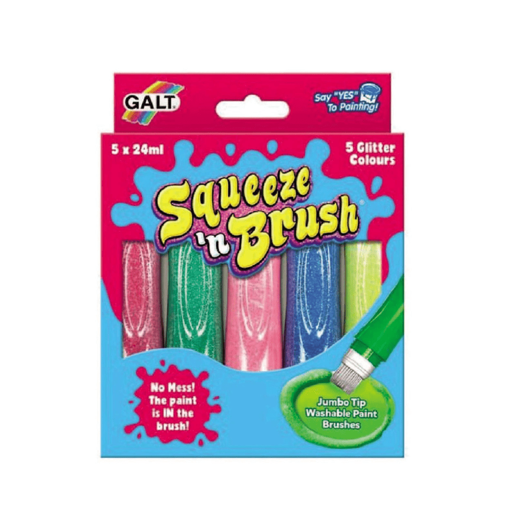 Squeeze N Brush 5 Glitter Colours - Galt - The Toy Store