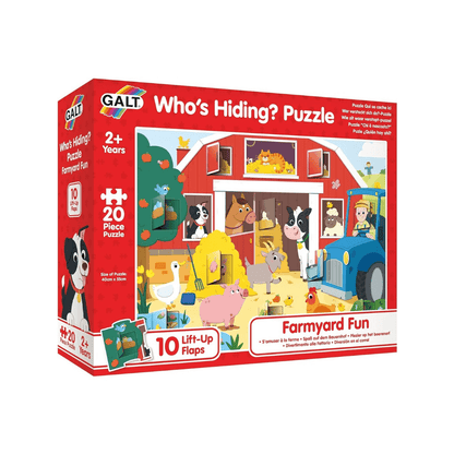 Who's Hiding? Farmyard Fun Puzzle - Galt - The Toy Store