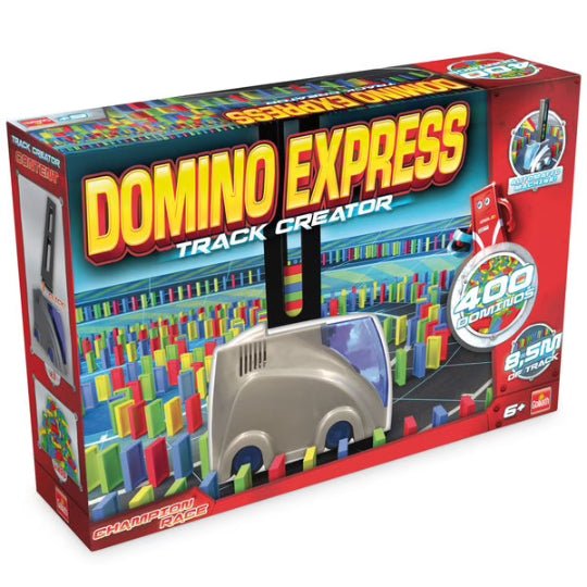 Domino track creator toy set in colorful retail box