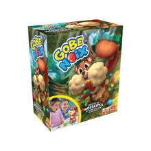 Noix wooden cup game box with cartoon animal characters and colorful artwork