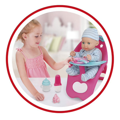 Doll with chair and accessories