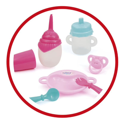 Doll with chair and accessories