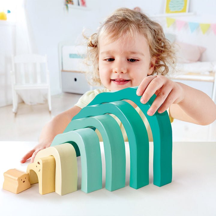 Arctic Polar Bear Stacking Blocks - Hape - The Toy Store