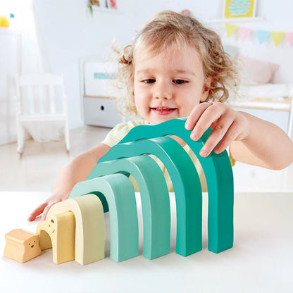 Arctic Polar Bear Stacking Blocks - Hape - The Toy Store