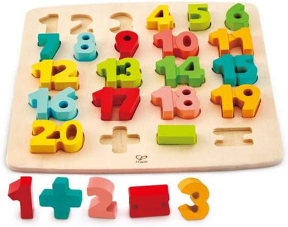 Chunky Number Tional Wooden Puzzle 24Pcs - Hape - The Toy Store