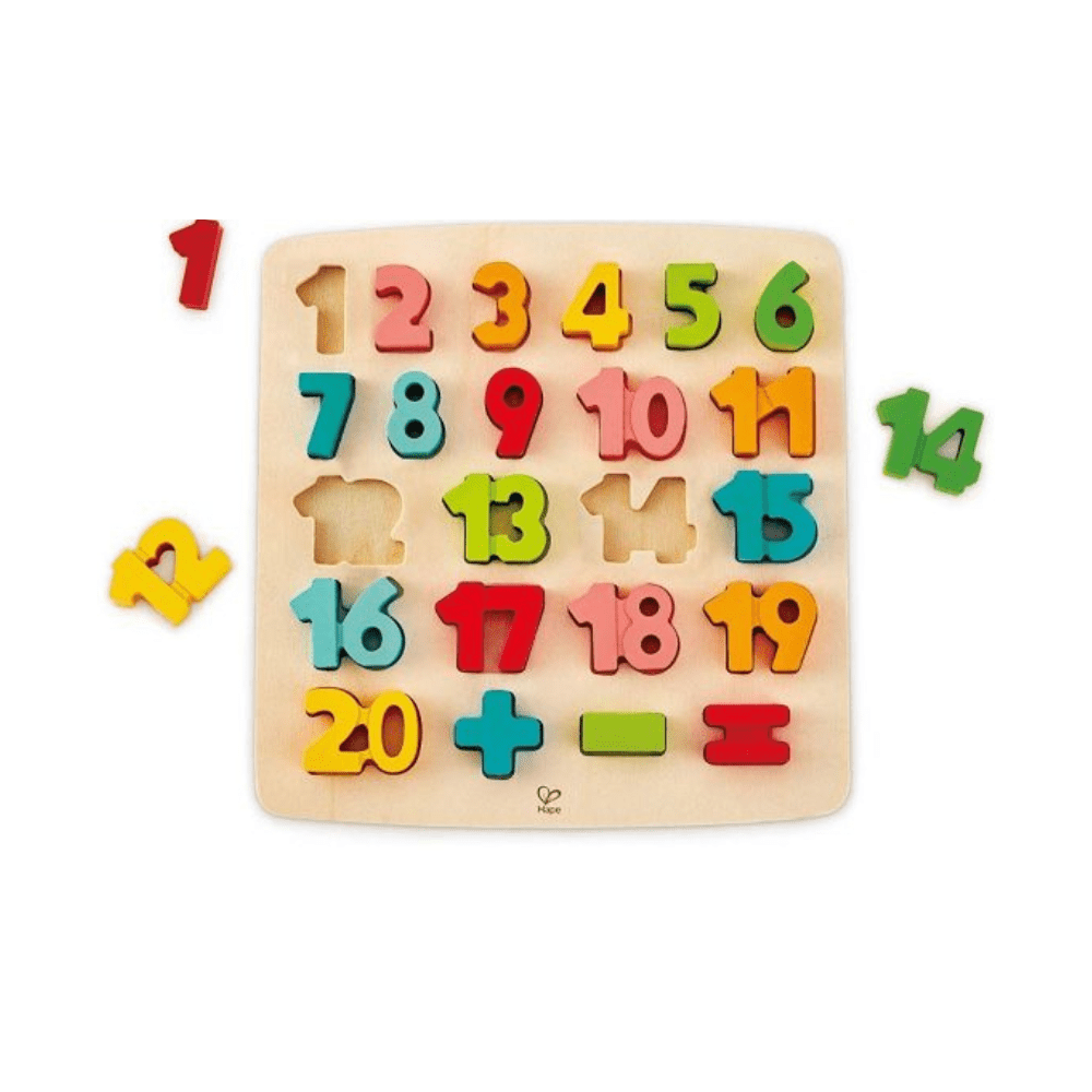 Chunky Number Tional Wooden Puzzle 24Pcs - Hape - The Toy Store