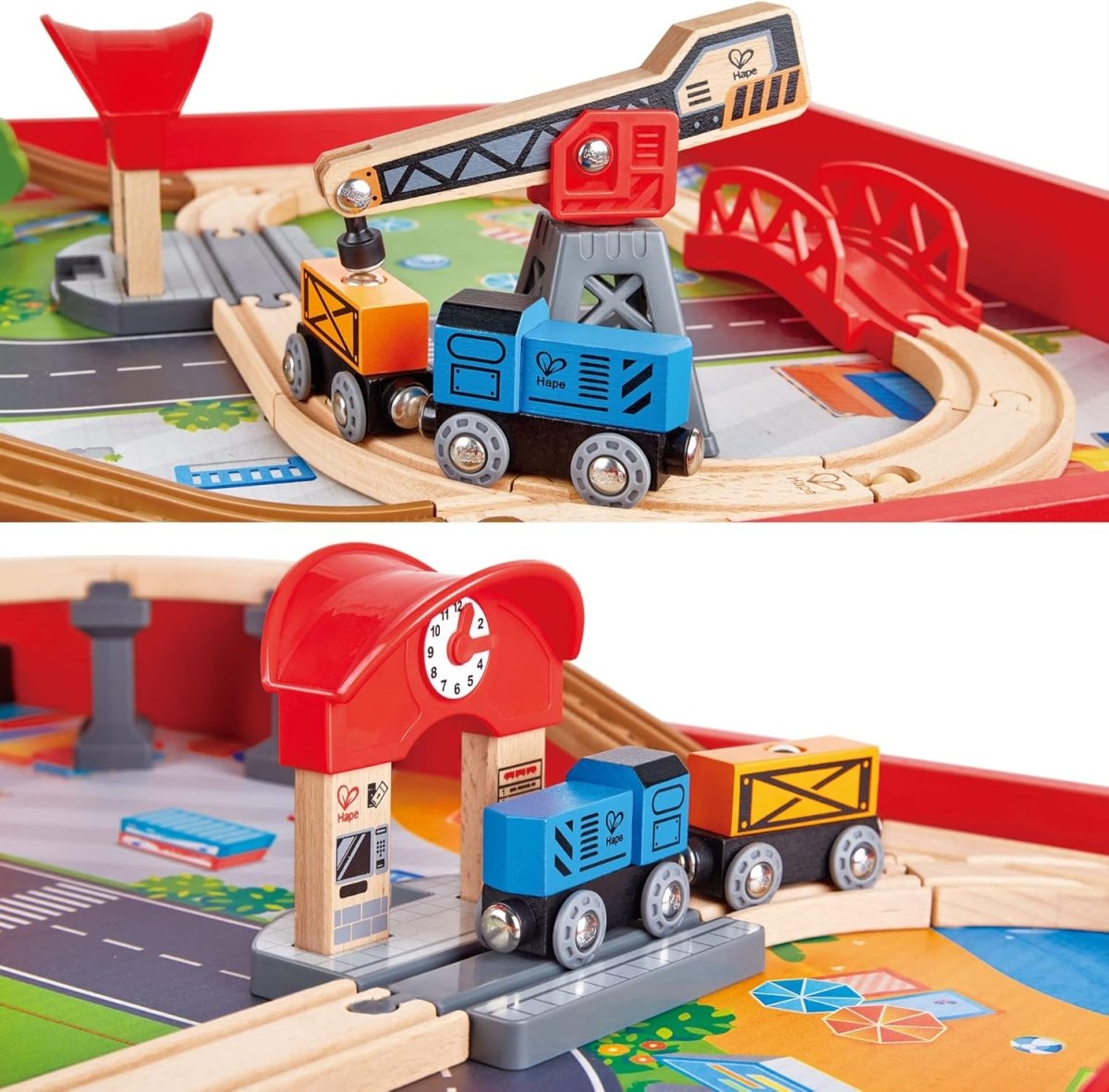 Hape Ride - On Engine Wooden Railway Set - Hape - The Toy Store