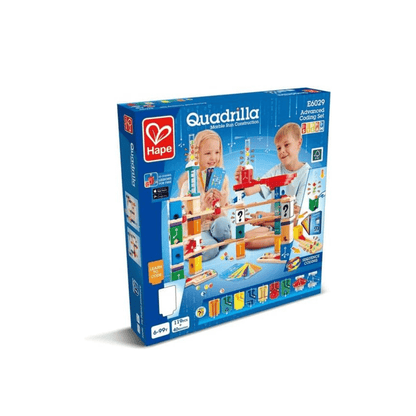 Quadrilla Advanced Coding Set packaging box, marble run construction kit