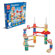 Quadrilla Advanced Coding Set box with blue marble run construction kit