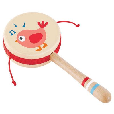 Twittering Bird Drum - Shaped Rattle - Hape - The Toy Store