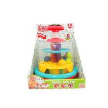 Beetle Spin Top in Hapee Capee retail box, red-and-yellow dome top toy