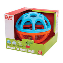Hapee Capee Bend 'n Roll Ball in blue and orange, in retail box
