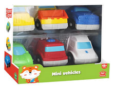 Hapee Capee mini vehicle set box with 5 toy cars and trucks