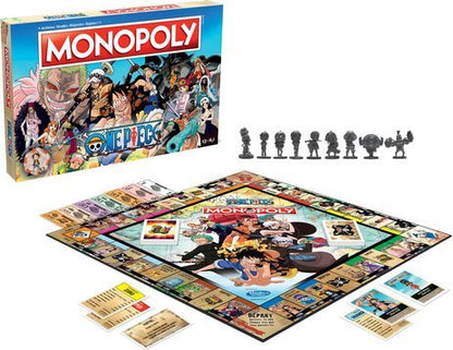 Monopoly One Piece board game with One Piece board and character tokens, Hasbro