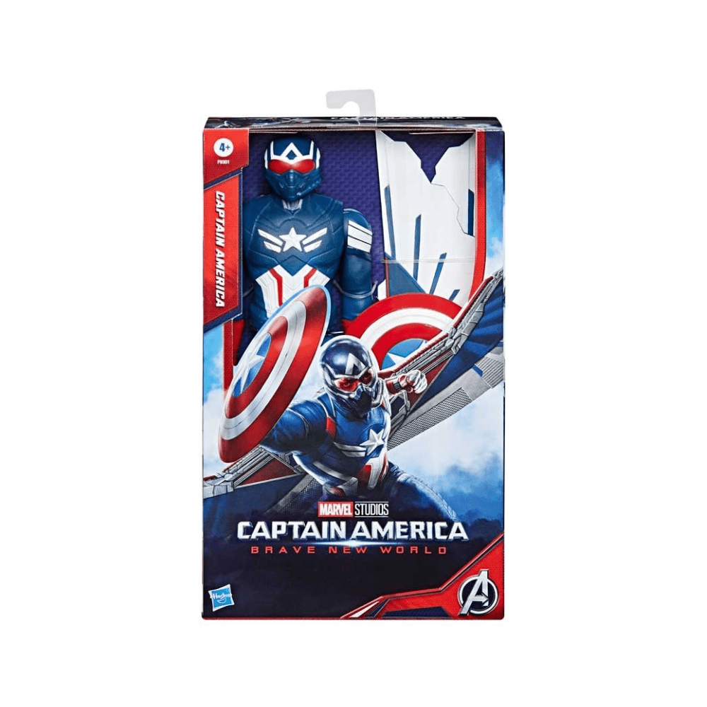 Marvel Studios Captain America 12-inch deluxe action figure in box, shield and star suit