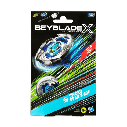 Beyblade X starterpack top: blauwe Sword Dran 3-60F met launcher