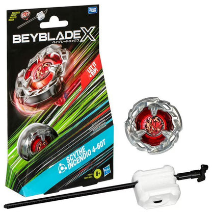 Beyblade X starterpack top: rode Scythe InDerdio 4-60T met launcher