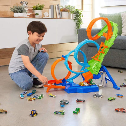 Action 4 - Loop Crash Out Track Set - Hot Wheels - The Toy Store