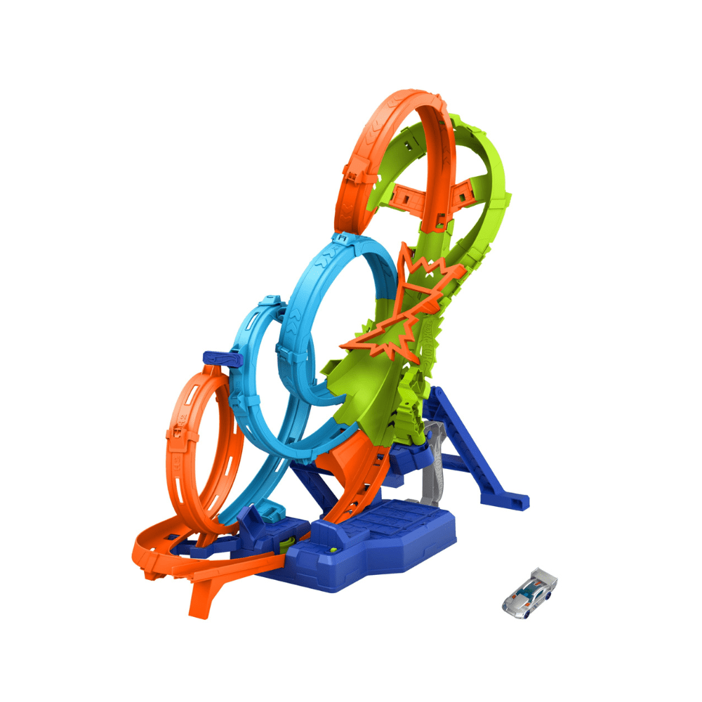 Action 4 - Loop Crash Out Track Set - Hot Wheels - The Toy Store