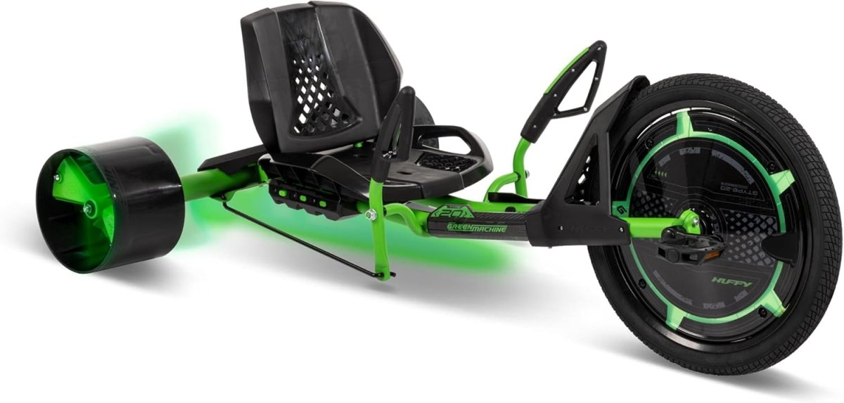 Green Machine 20" electric scooter with green frame and black wheels