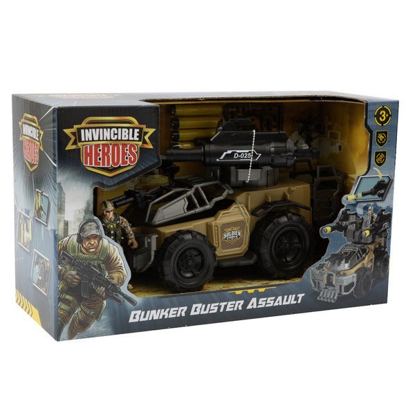 Bunker Buster Assault Military Car - Invincible Heroes - The Toy Store