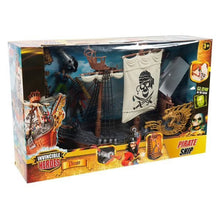 Pirate ship accessories set in retail box with sail, figures, and glow items