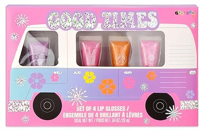 Good Times lip gloss set of 4 tubes, assorted shades