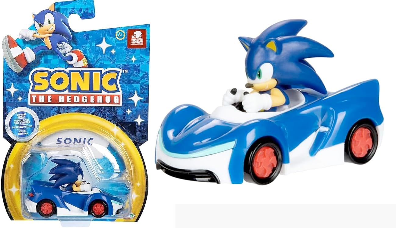 Mașinuță metal Sonic S7 1:64, albastră, în blister