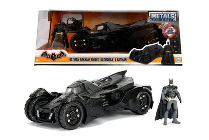 Boxed Bathmobile 1:24 die-cast vehicle with Batman figure, black and gray