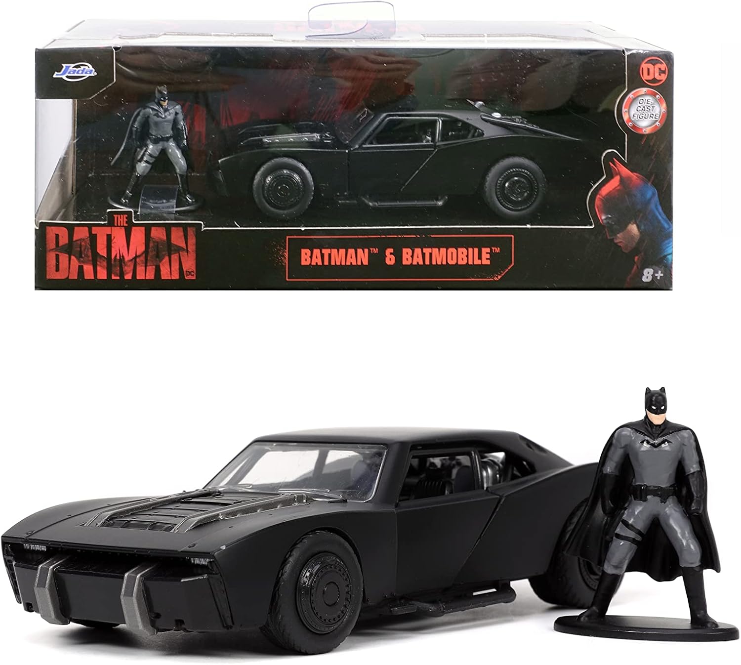 Jada Batman 1989 Batmobile diecast in retail box with Batman figure