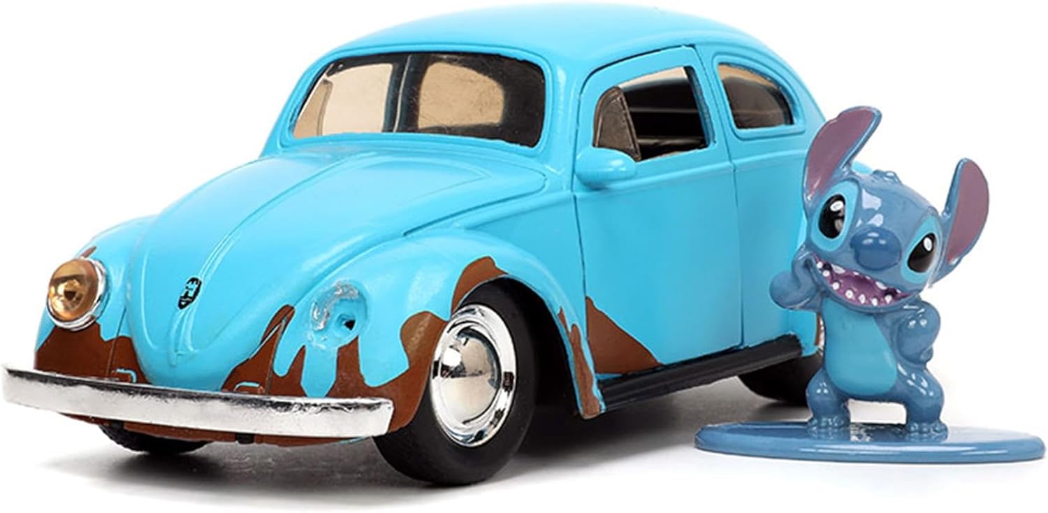 Hellblauer 1959 Volkswagen Käfer (1:32) mit Stitch an der Seite, Jada