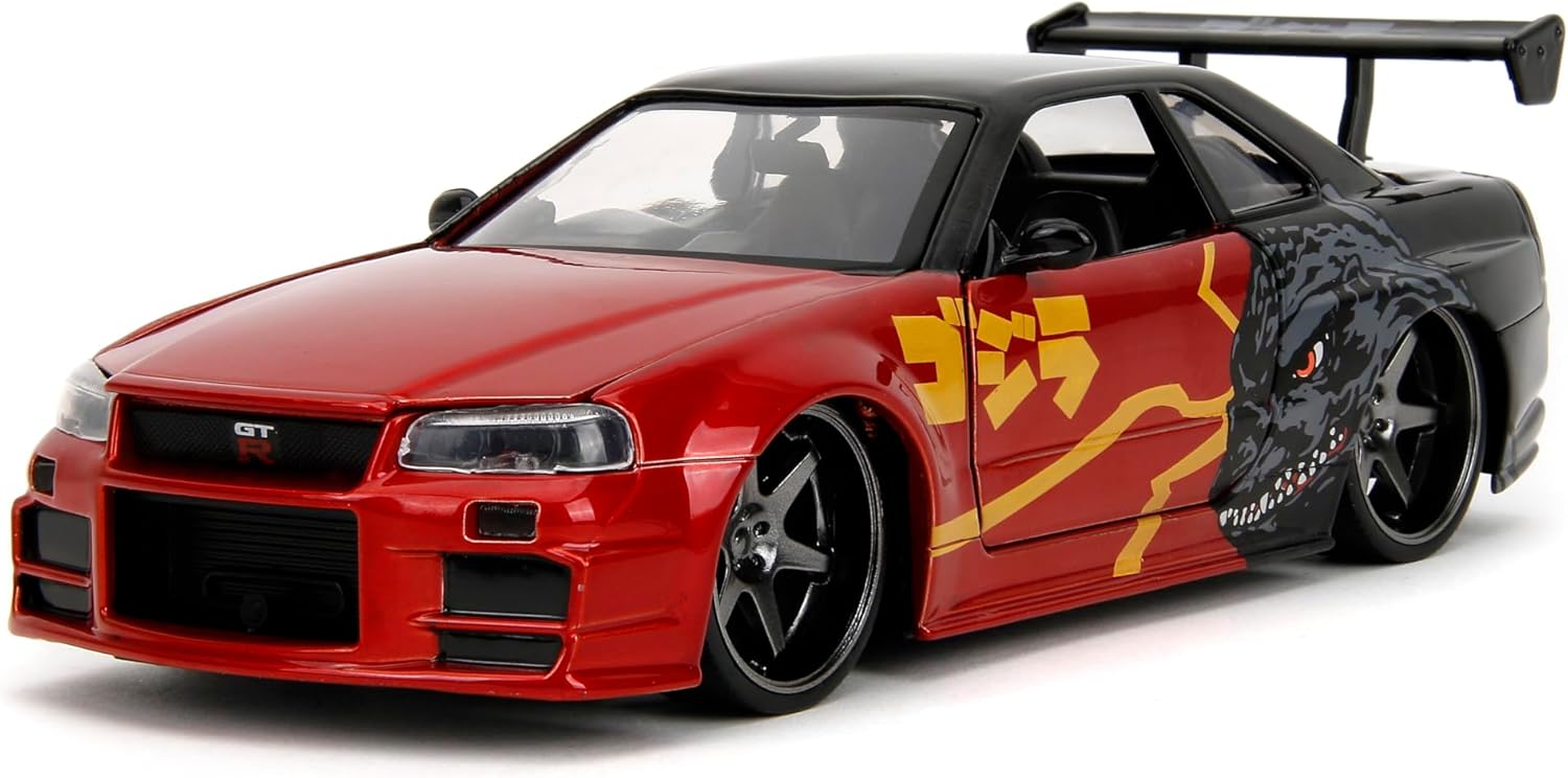 Godzilla Nissan Skyline GT R R34 1:24 Scale Jada - Jada - The Toy Store