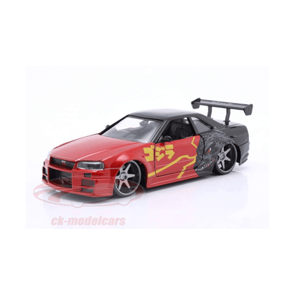 Godzilla Nissan Skyline GT R R34 1:24 Scale Jada - Jada - The Toy Store