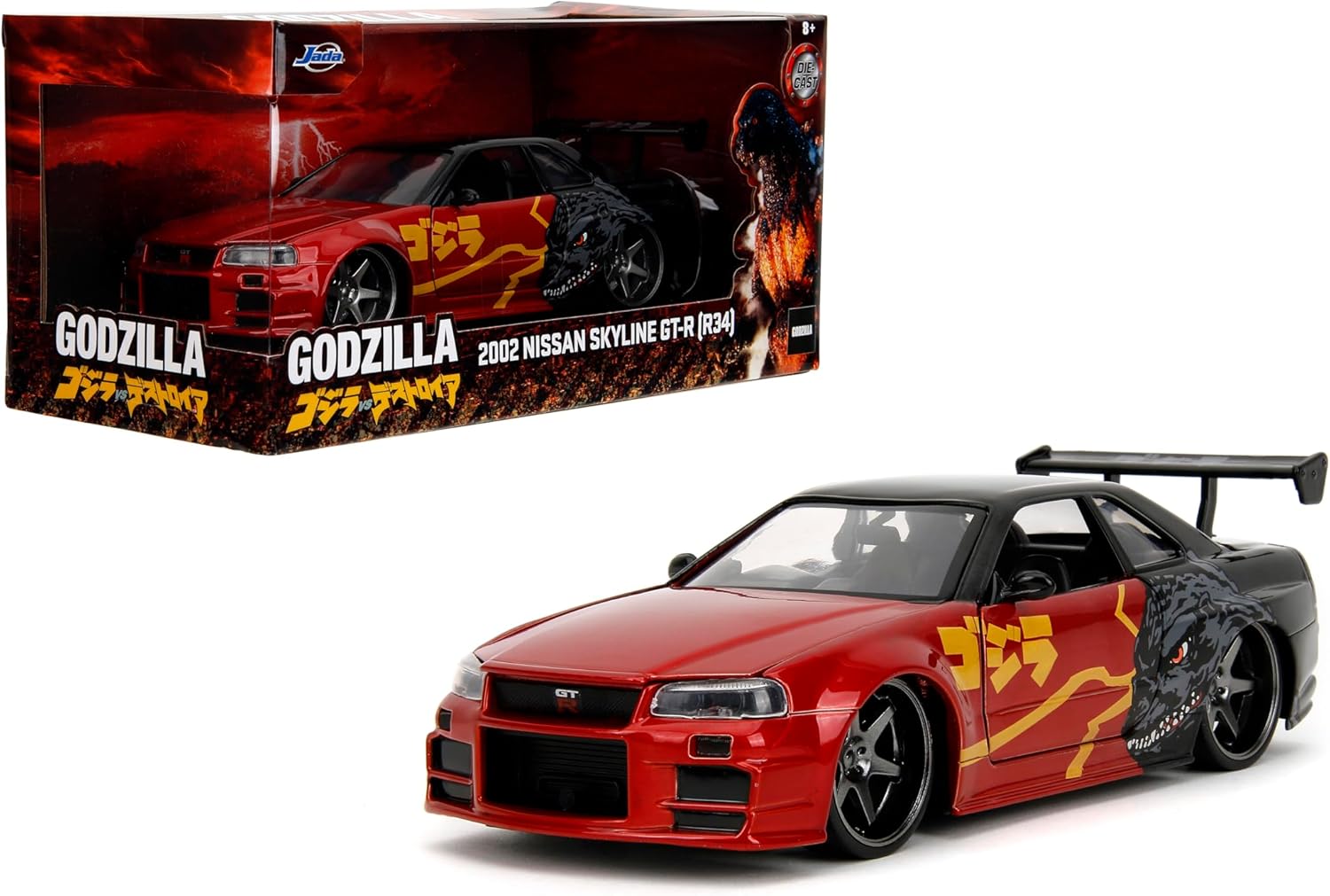 Godzilla Nissan Skyline GT R R34 1:24 Scale Jada - Jada - The Toy Store