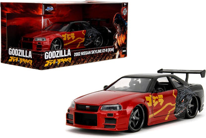 Godzilla Nissan Skyline GT R R34 1:24 Scale Jada - Jada - The Toy Store
