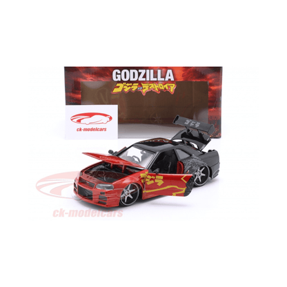 Godzilla Nissan Skyline GT R R34 1:24 Scale Jada - Jada - The Toy Store