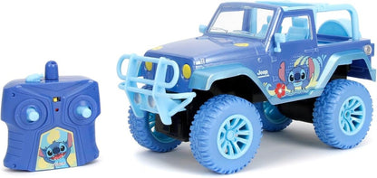 Stitch Wrangler Jeep RC blue truck and matching Stitch remote controller