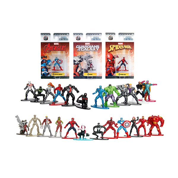 Surprise figure set with multiple superhero action figures and blister packaging