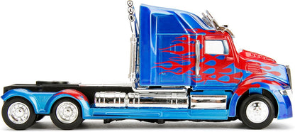 Optimus Prime 1/32 Western Star truck replica, side flames and chrome pipes