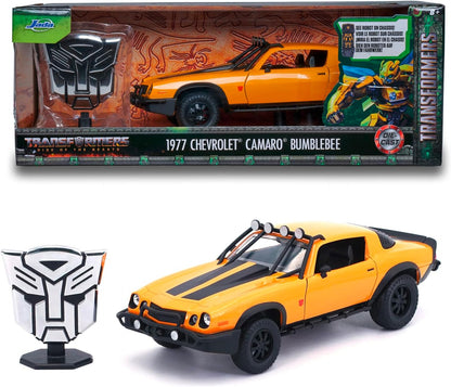 Jada 1:24 Transformers Bumblebee die-cast car in retail box, orange with black stripes